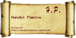 Handel Pamina névjegykártya